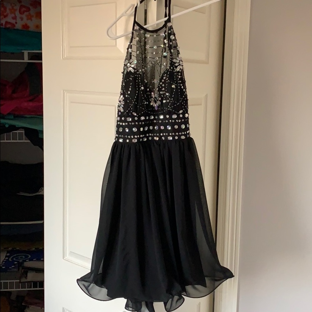 Black mini dress